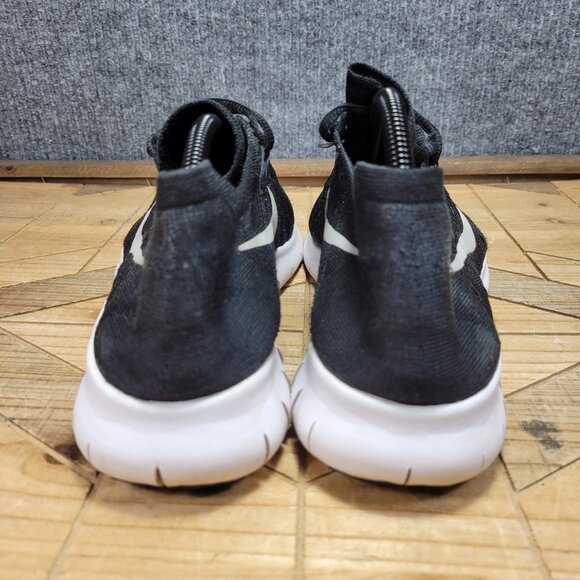 Nike Free RN Flyknit Running Sneakers Shoes Mens 11.5 Black White 880843 001 - Picture 6 of 12